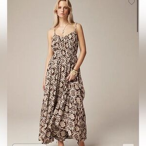 J crew Caspia dress in floral crepe de chine